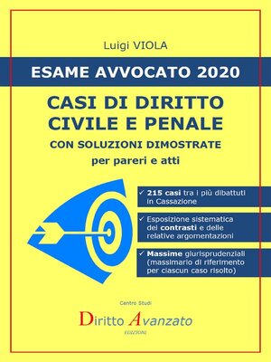 cover image of ESAME AVVOCATO 2020. Casi di Diritto civile e penale